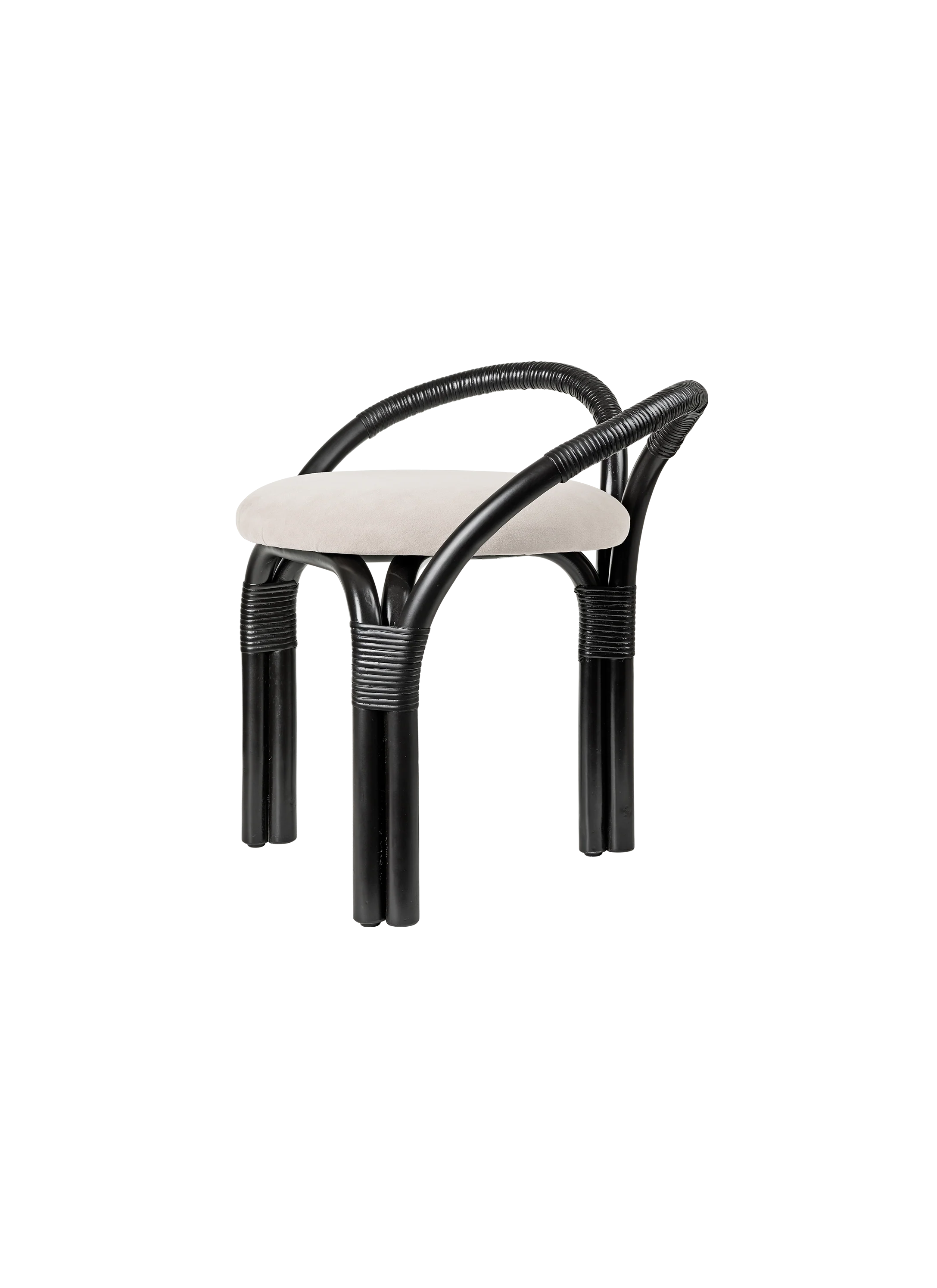 Minimalist Black Metal & Wood Round Stool with Slim Legs for Kitchen or Bar