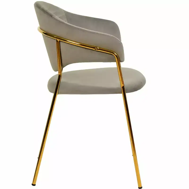 Upholstered Dining Chair Set of 2 Velvet Camelback Stainless Steel Legs 330 lbs