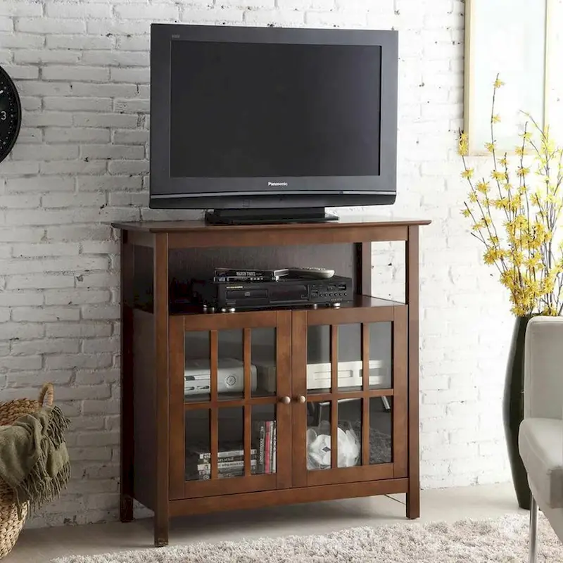 Highboy 40 inch TV Stand with Storage Cabinets