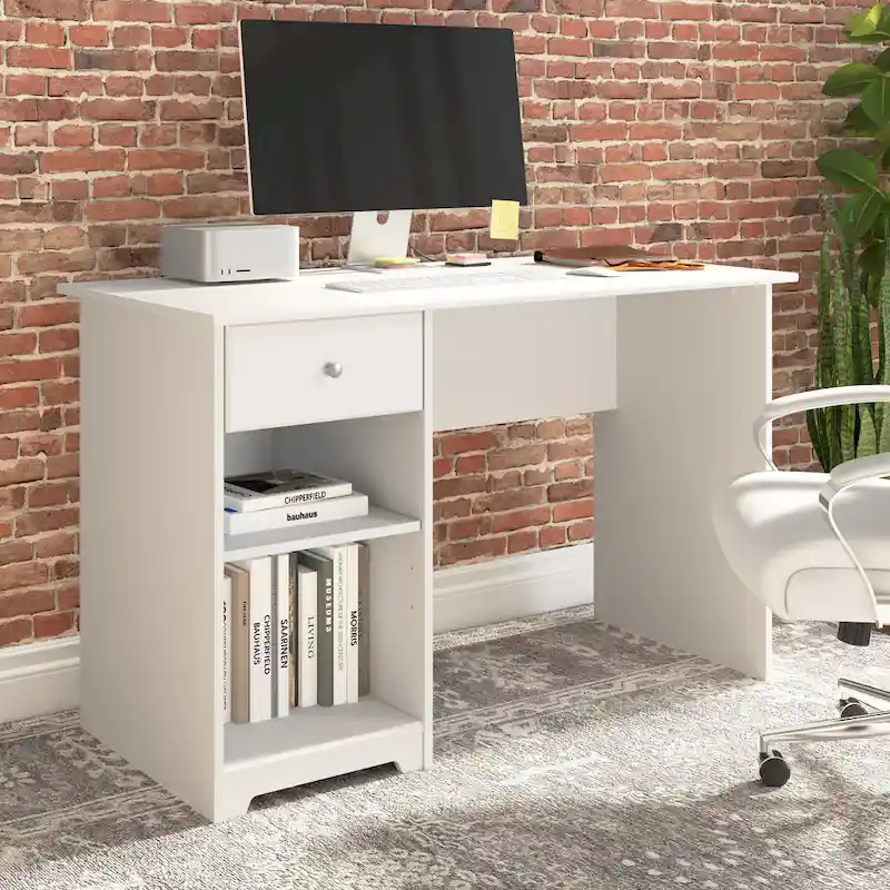 48W Computer Desk with Storage by