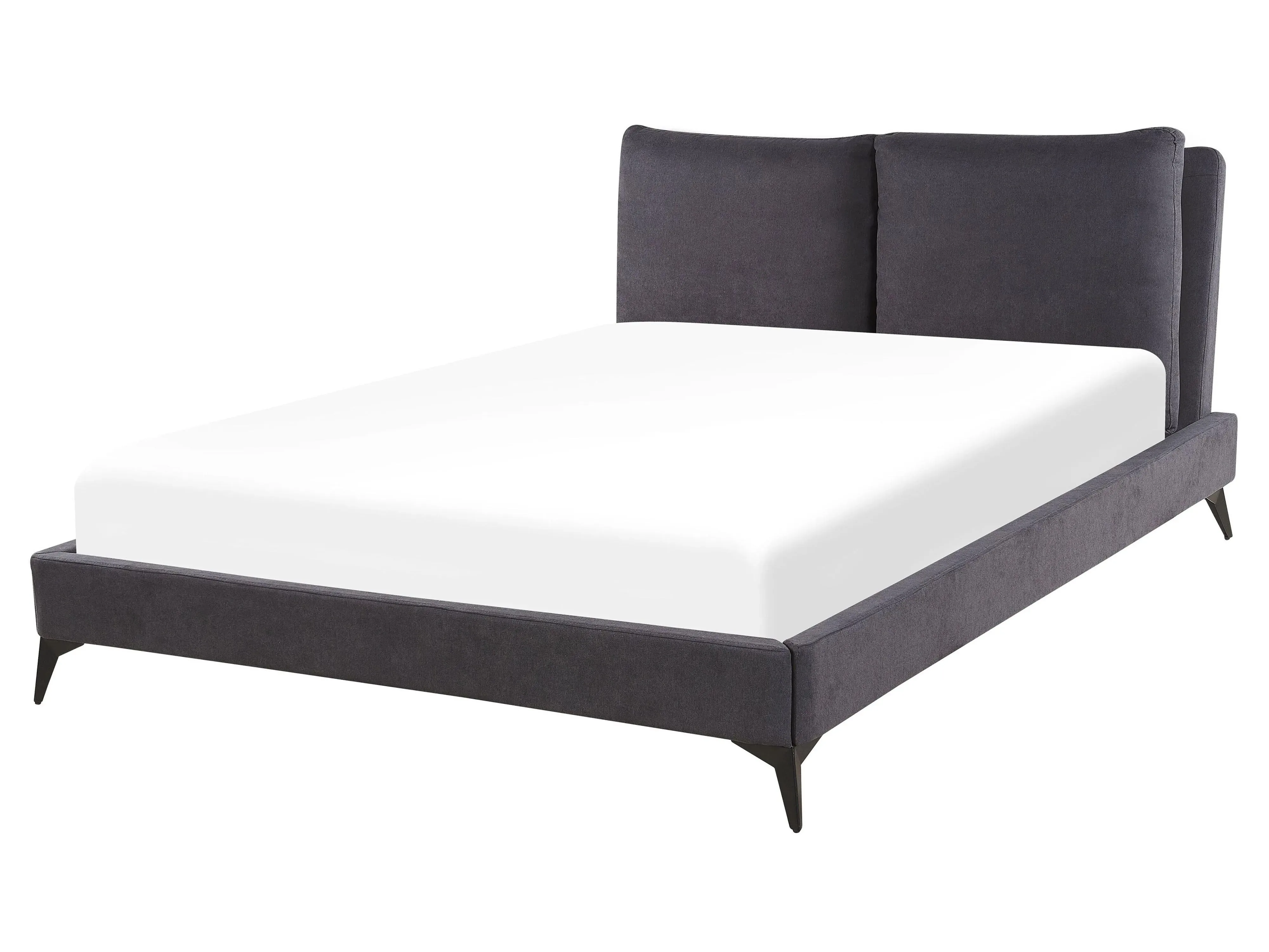 Letto Velluto  160 x 200 cm Grigio scuro