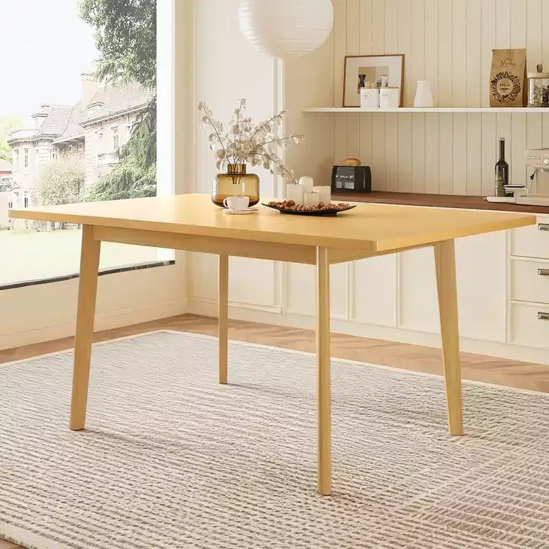 GDFStudio Cunningham 60 Wood Rustic Farmhouse Dining Table