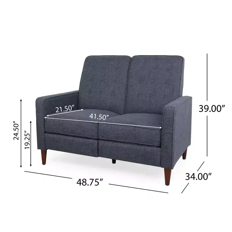 Christopher Knight Home Denison Upholstered Tufted Loveseat Pushback Recliner