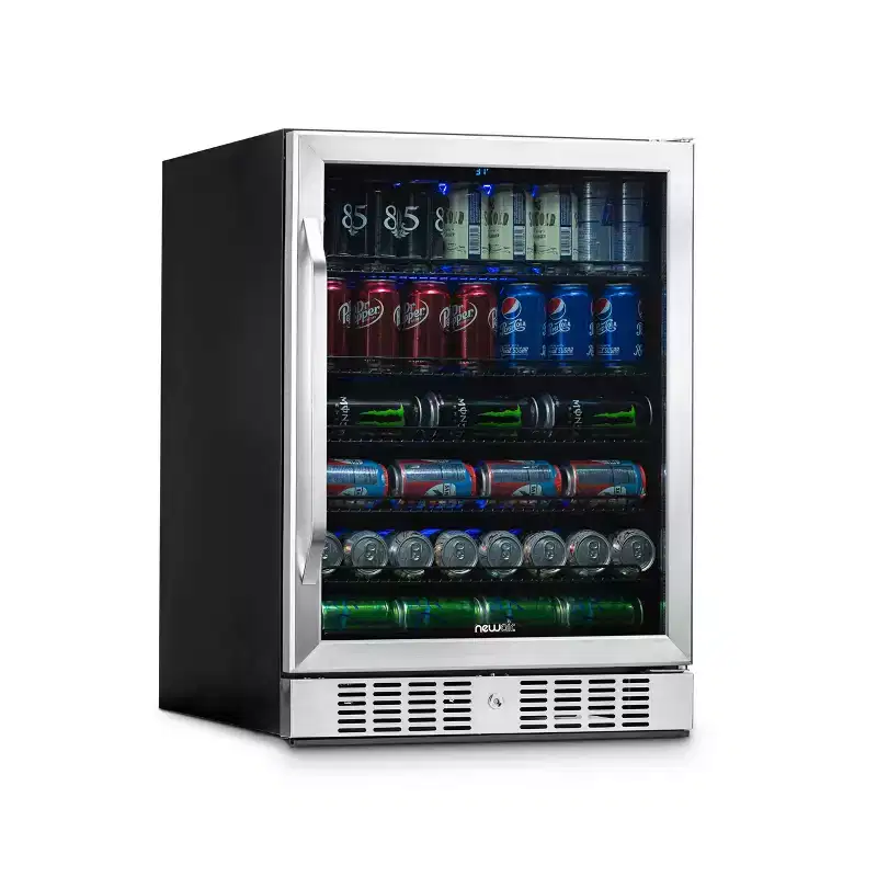 Newair 177-Can Built-In Beverage Fridge in Stainless Steel - 24
