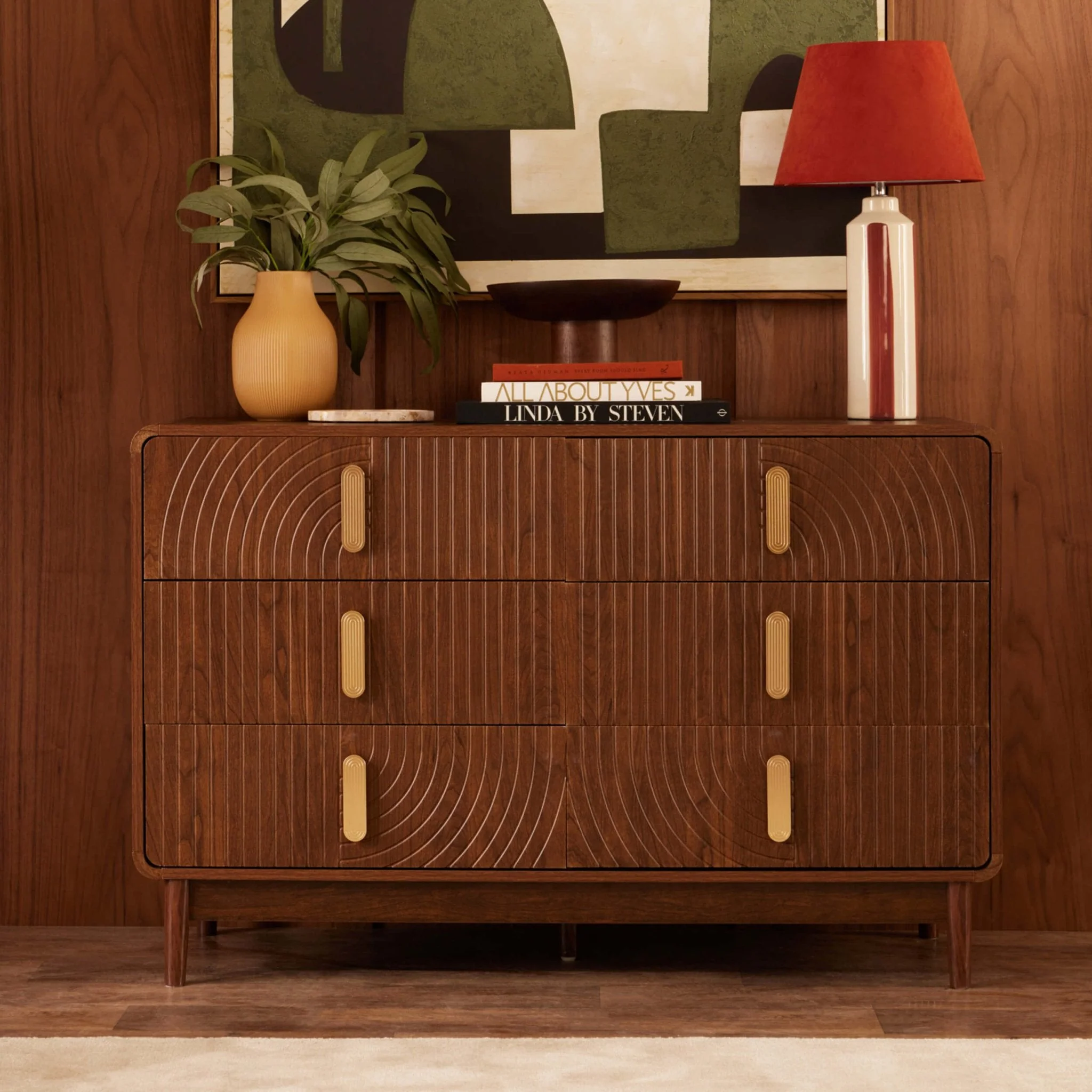 6 Drawer Chest - Walnut