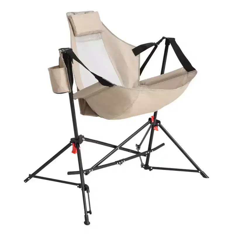 Whisen Hammock Camping Chair & Rocking Chair with Pillow Cup Holder, Recliner with Carry Bag
