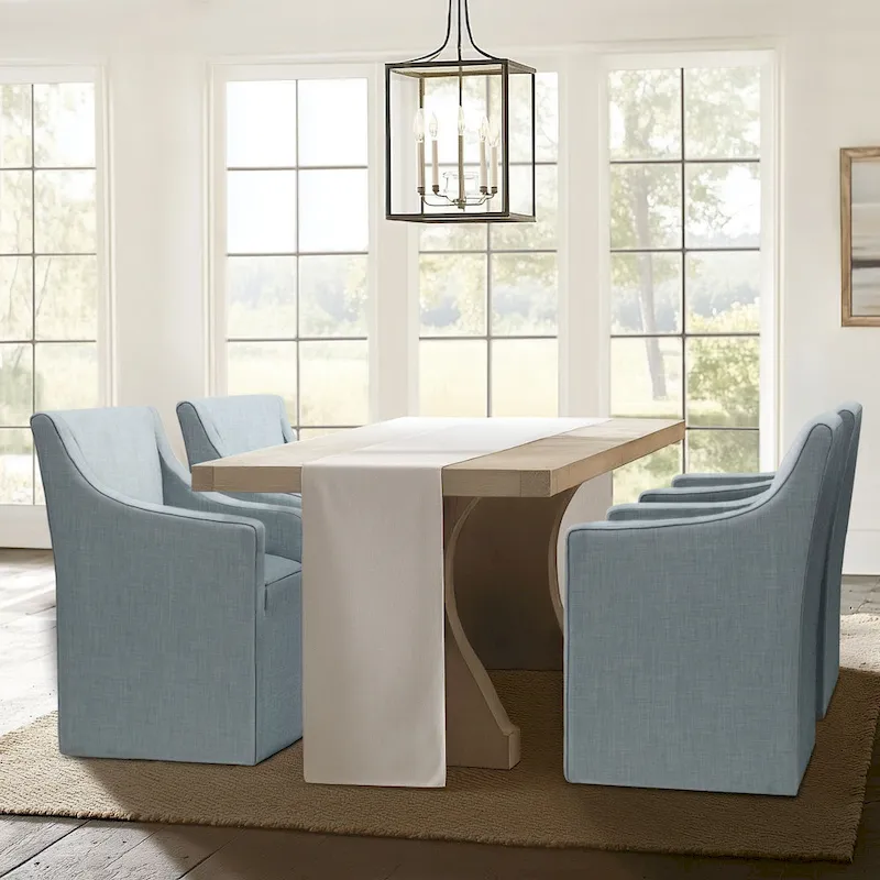 Madison Park Charlotte Dining Arm Chair with Casters