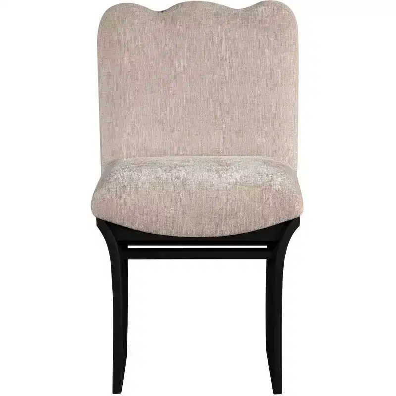 Shaw Beige Chenille Fabric Upholstered Dining Chair