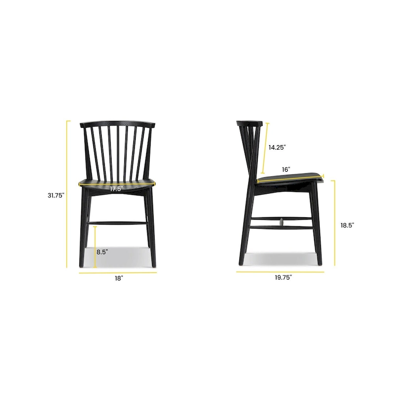 Poly & Bark Ligna Dining Chair - Spindled Bark with Solid Wood Frame