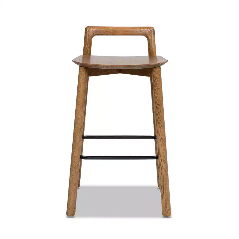 Jennifer Taylor Home Sven 26.5 Modern Minimalist Low Back Wood Counter Stool