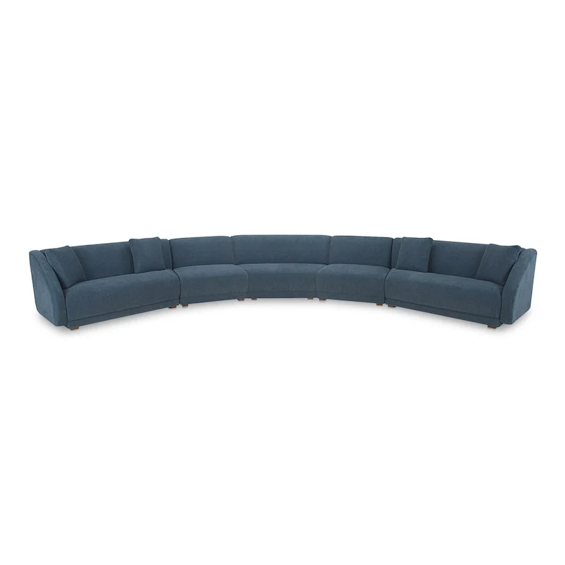 5-Piece Modular Sectional Sofa with Angled Sides, 224