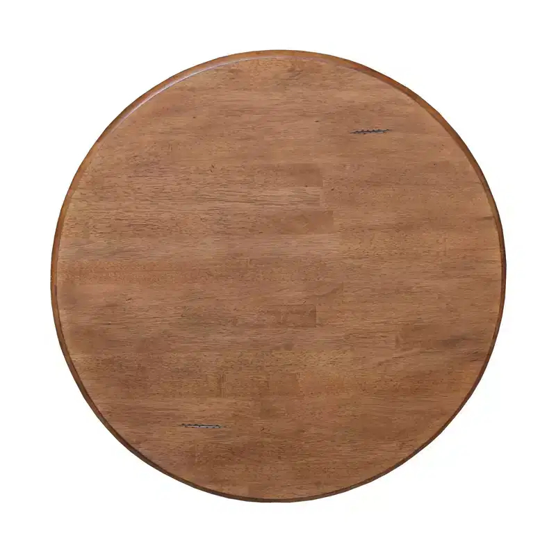 29.9" Dining Tables  Round Top Pedestal Distressed Oak