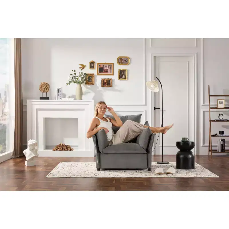 Chenille Oversized Accent Chair, Modern and Comfy