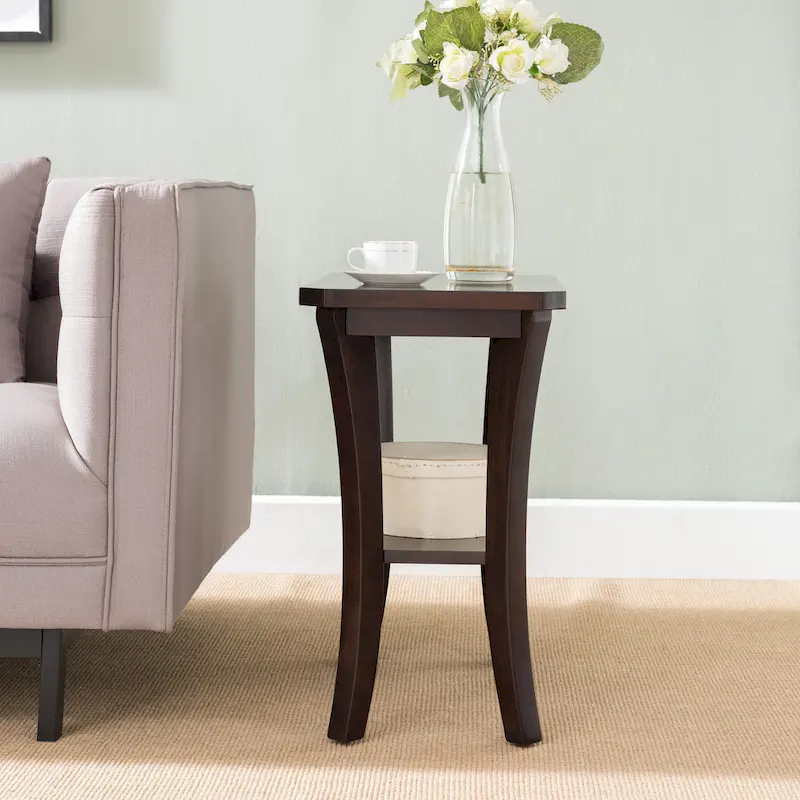Leick Home Boa Narrow End Table with Shelf