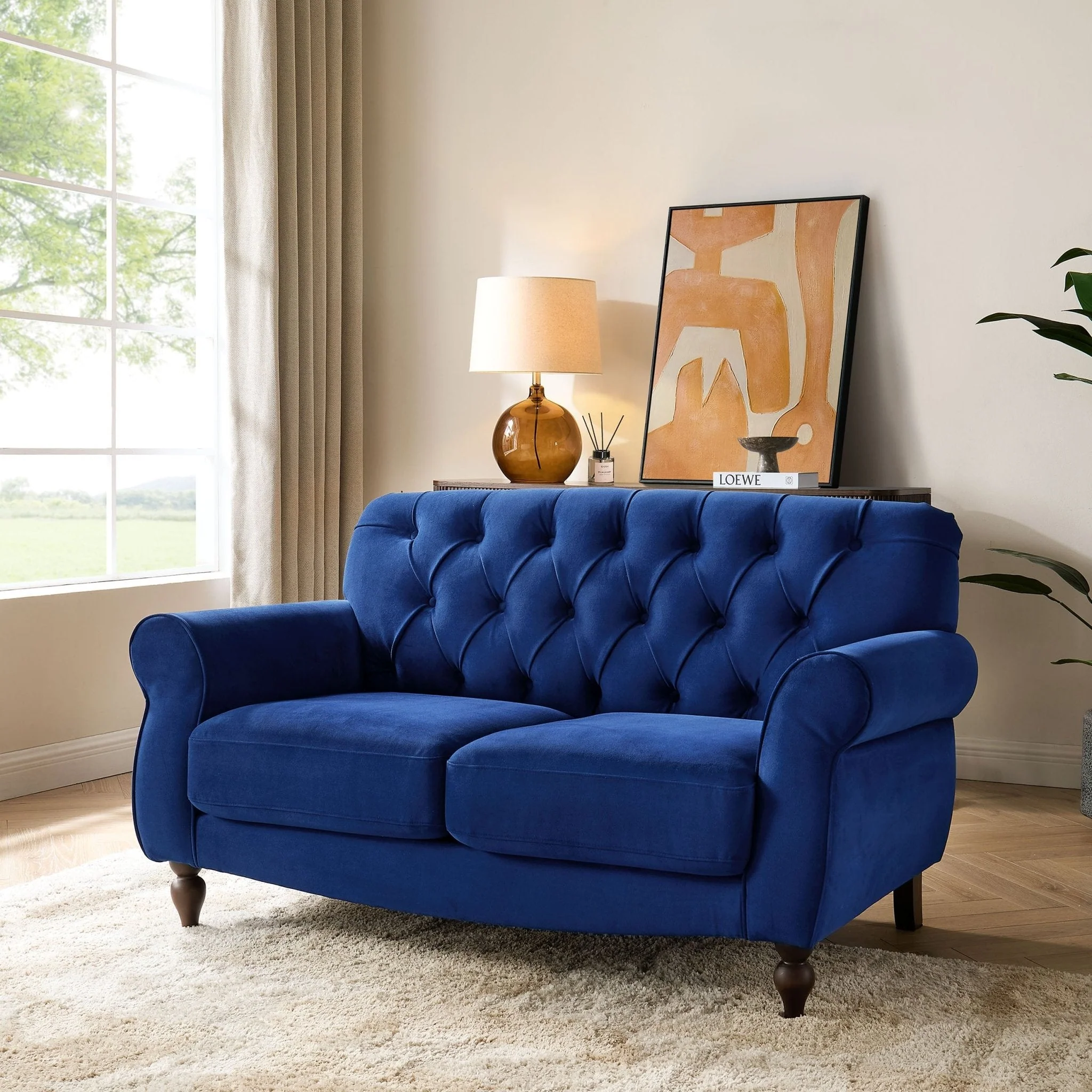 2 Seater Sofa - Blue