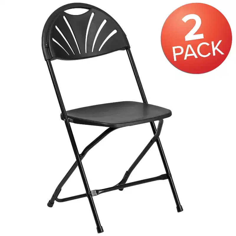Wedding Party Event Fan Back Plastic Folding Chair Home Office