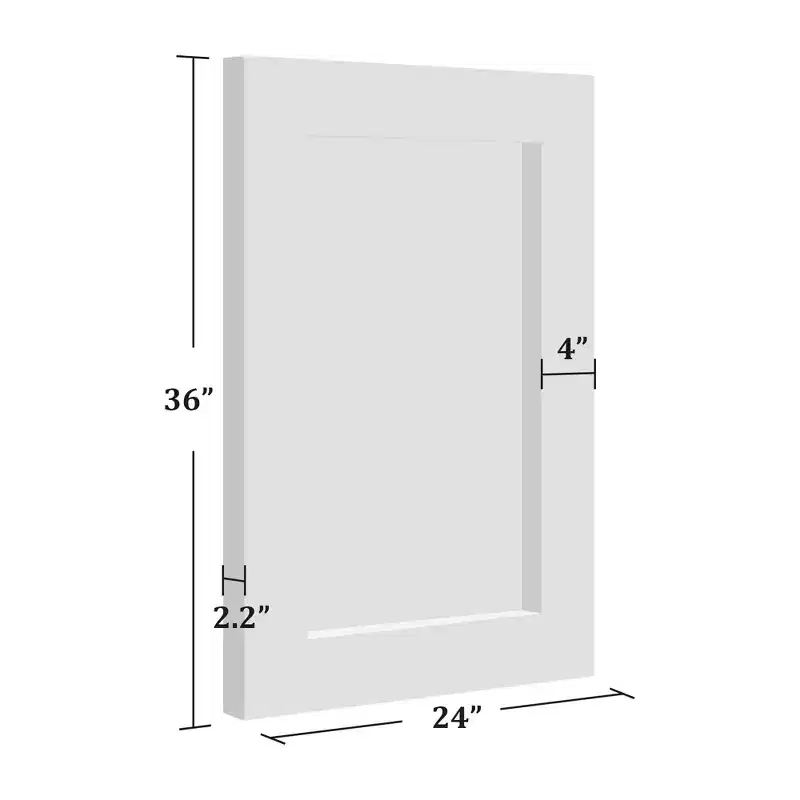 Dovelina Rectangle Wood Wide Edge Hanging Mirror Decorative Wall Mirror (Set of 2)