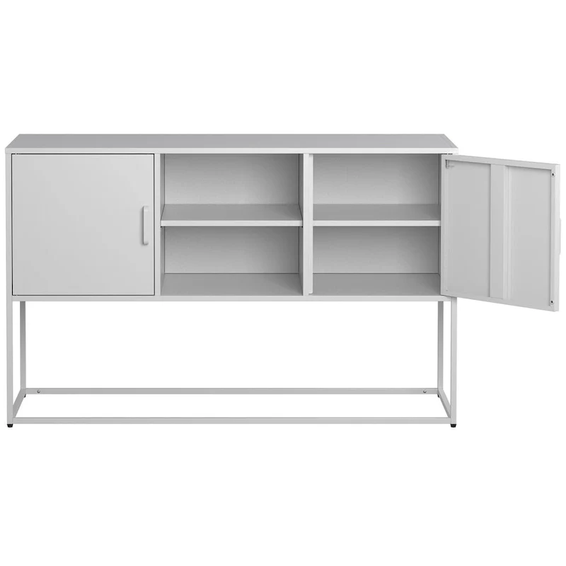 Sideboard Buffet Cabinet - Adjustable Feet, Anti-Tilt, Elegant Handle & Silent Magnetic Closure