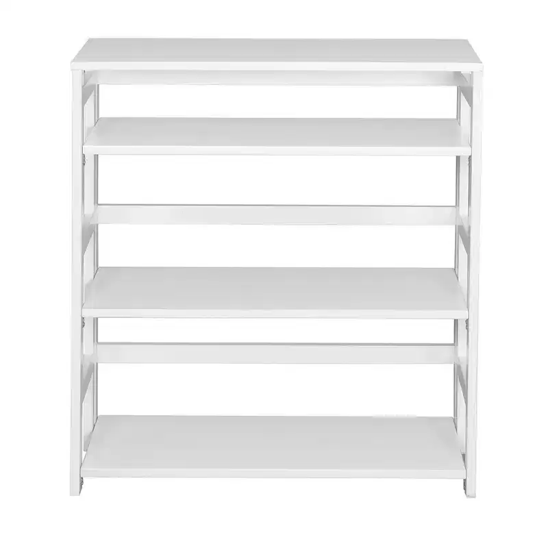 Regency,Flip Flop 34 High Folding Bookcase- White