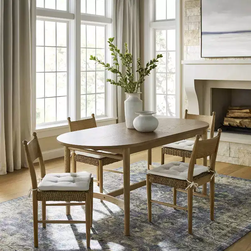 Cardamine Racetrack Dining Table Natural Wood - Threshold™ designed with Studio McGee