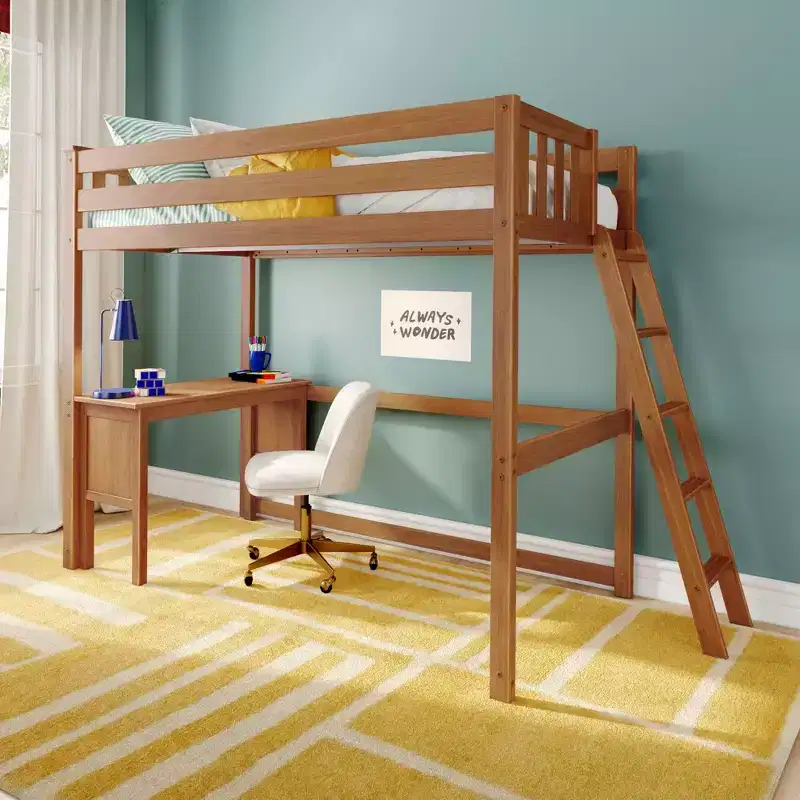 Classic Twin High Loft (ladder on end) + Desk