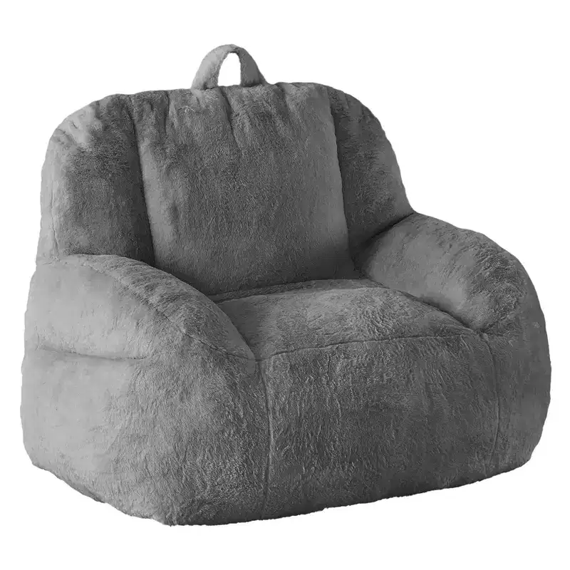 Giant faux leather beanbag sofa - adult beanbag chair with padding and handles - perfect for the living room- highly comfortable.