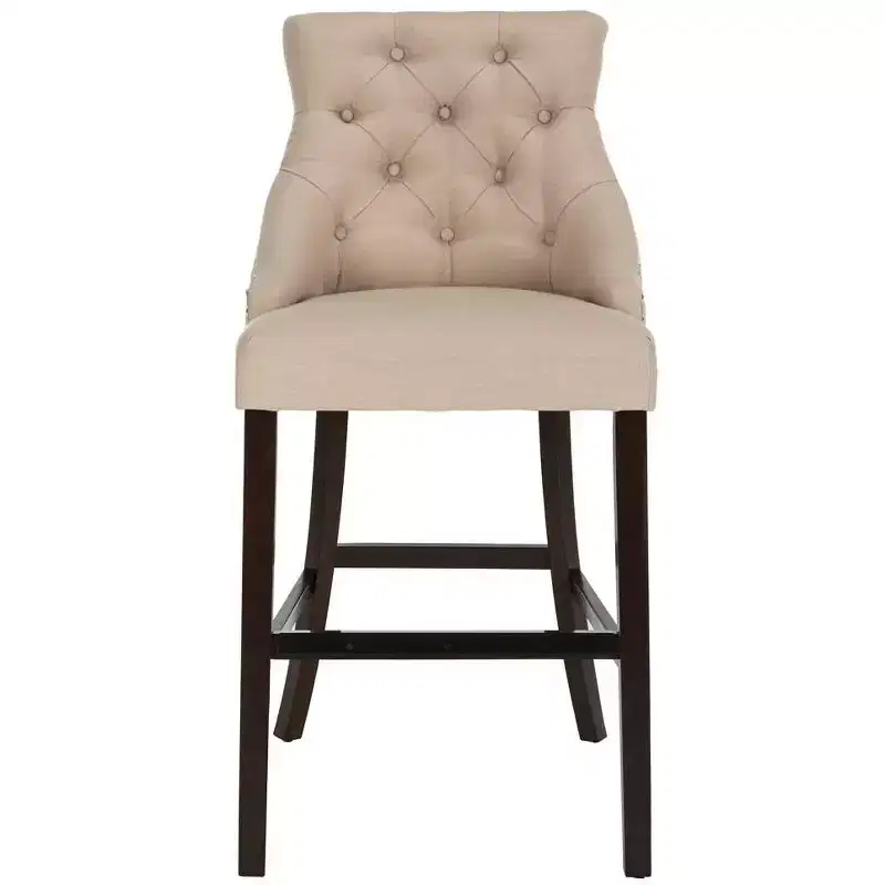 Tufted Wing Back Bar Stool