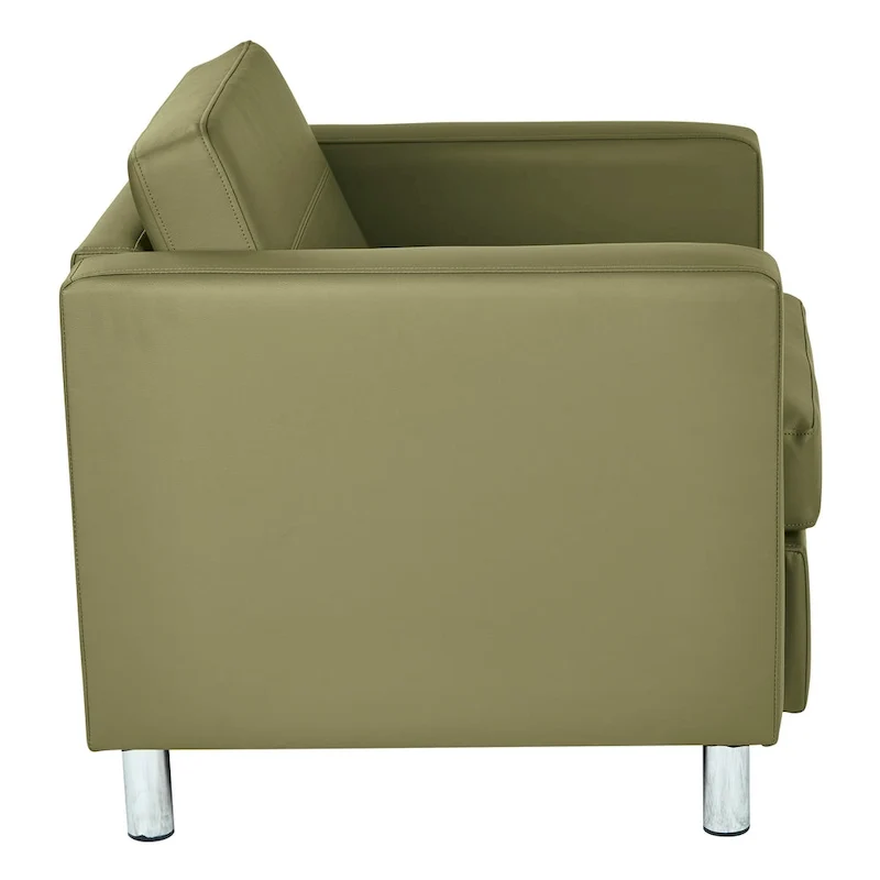 Pacific Arm Accent Chair with Chrome Legs