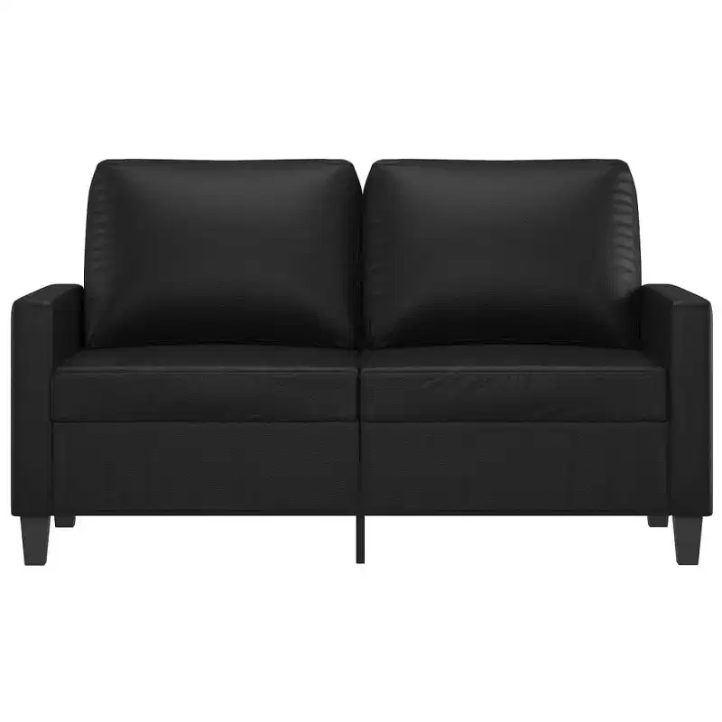 vidaXL Sofa Accent Upholstered Couch Furniture for Living Room Faux Leather - Black 47.2