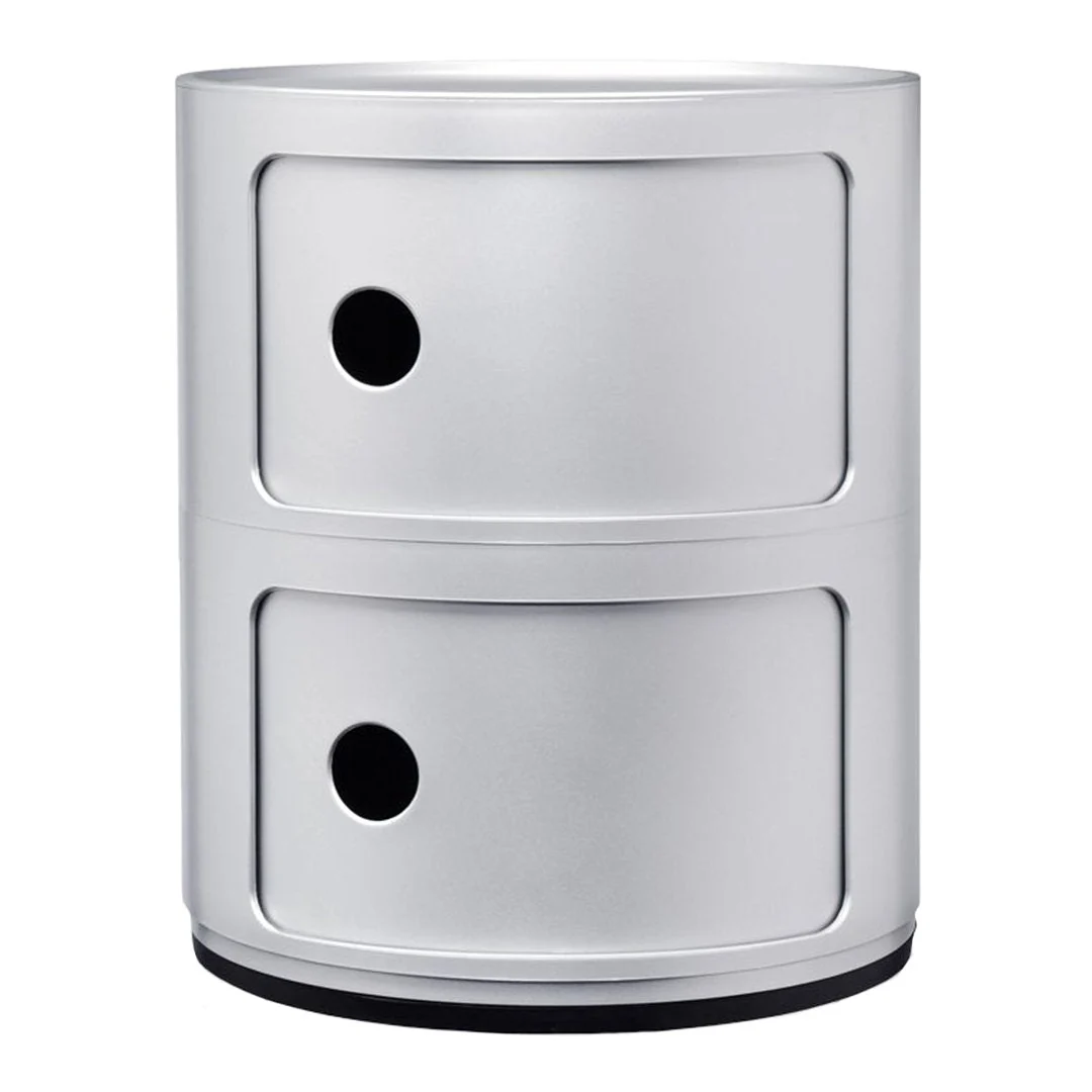 Modular Plastic Stackable Large Storage Tower with Round Multi-Door Design for Bedroom or Living Room