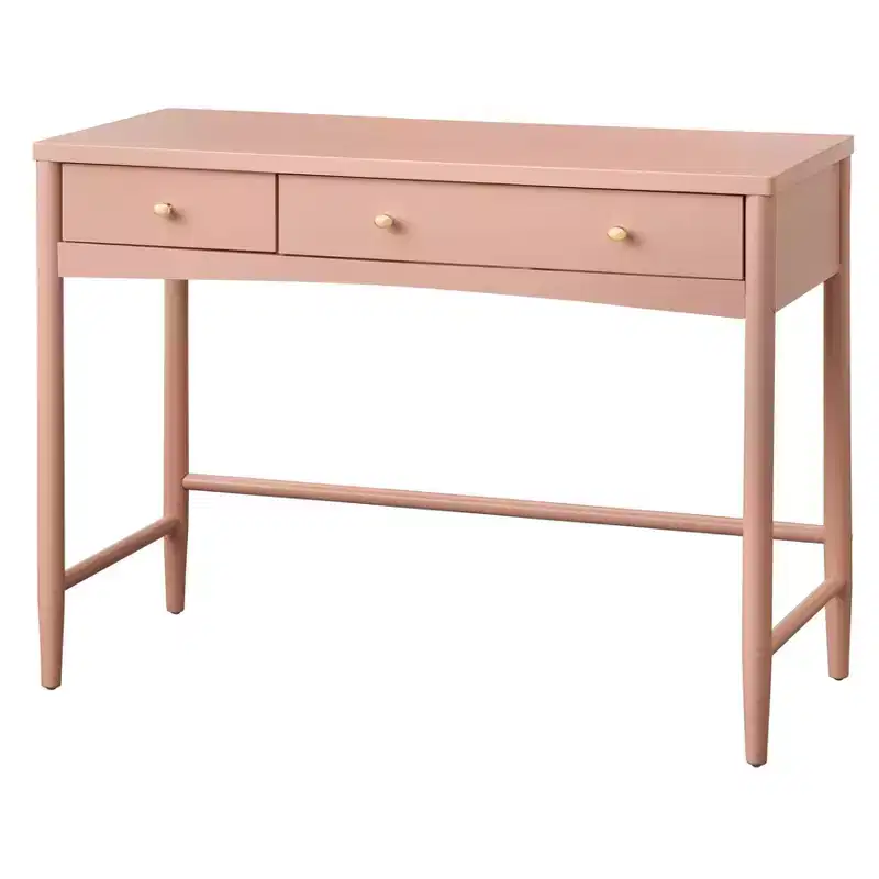 2 Drawer Writing Desk with Pine Wood Frame