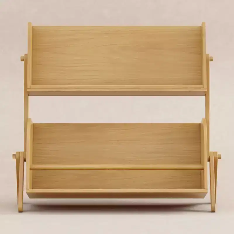 Kids Storage and Bookshelf with Top Shelf and Lower Cubby