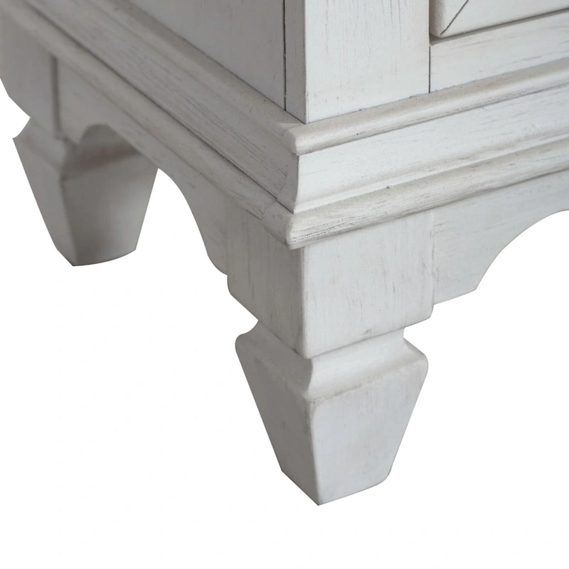 Allyson Park Wirebrushed White Charcoal 42 Inch Accent Hall Console