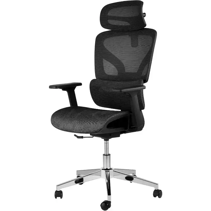 Acekool Ergonomic High Back Mesh Office Chair, 4D Armrest, Adjustable Lumbar & Seat Depth, Home Office