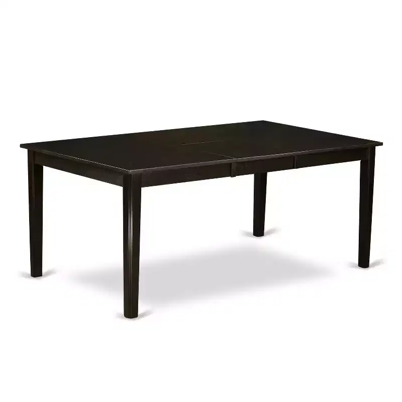 HomeStock Rectangular Dining Table Butterfly Leaf Cappuccino Finish