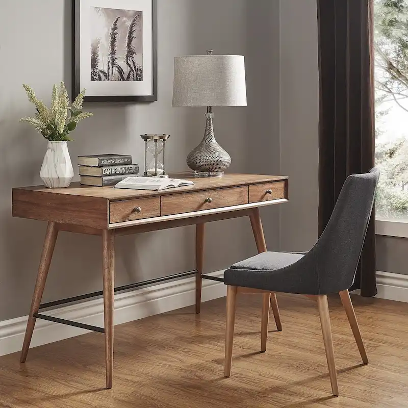 Wood 3-Drawer Writing Desk