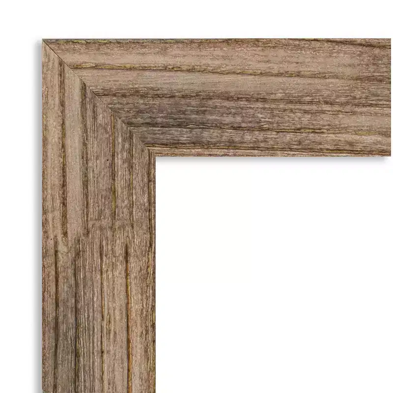 Amanti Art Owl Brown Narrow Non-Beveled Wood Framed Wall Mirror