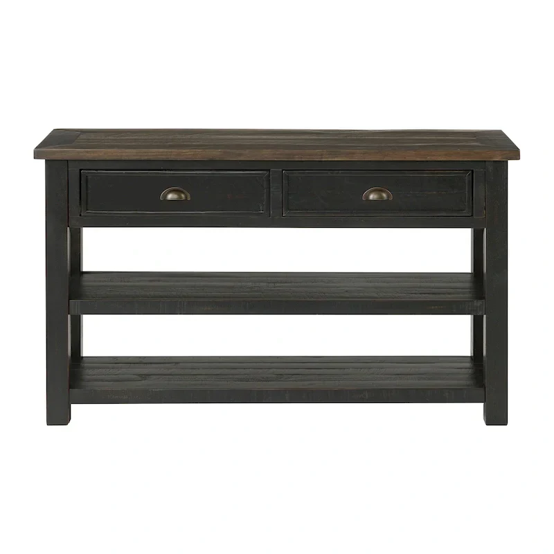 The Gray Barn Downington Solid Wood 2-Drawer Sofa Console Table