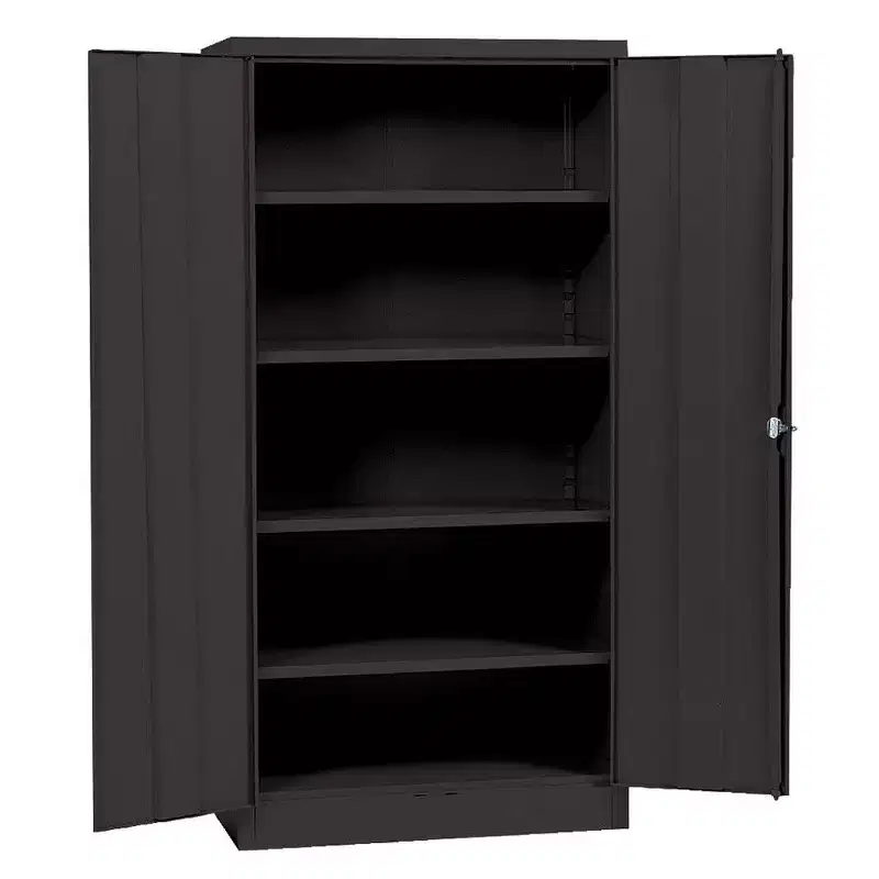 36"Wx18"Dx72"H Steel Freestanding Cabinet Black