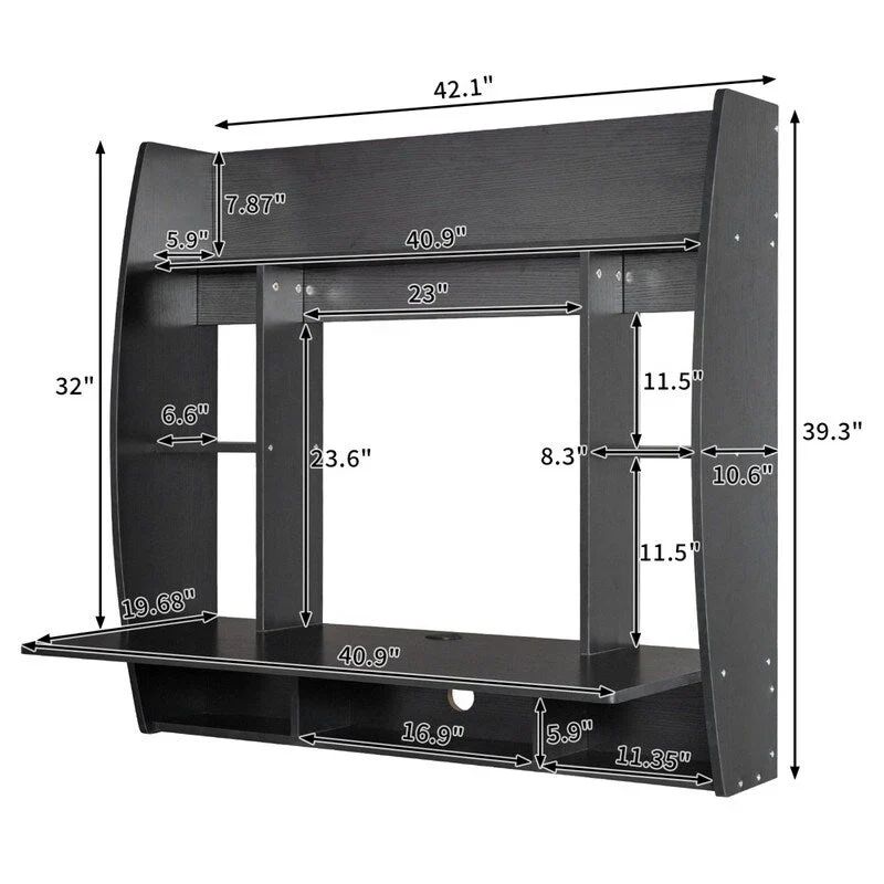 39 Exquisite Room-saving Wall Built-up Computer Desk