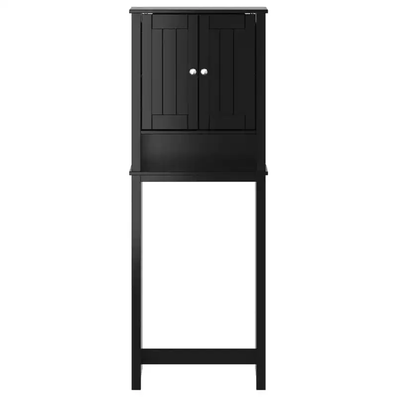 vidaXL BERG Washing Machine Cabinet Black 29.9x10.6x64.8 Solid Wood