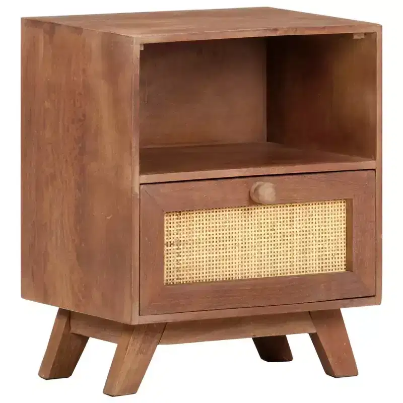 Bedside Cabinet in Solid Mango Wood – 15.7