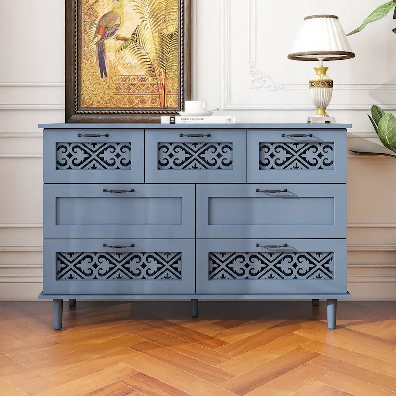7 Drawer Cabinet American Furniture Suitable for Bedroom - N/A
