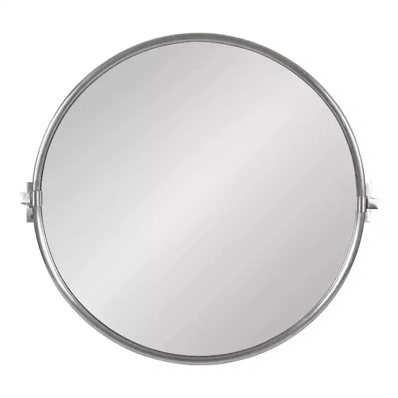 Kate and Laurel Taurus Pivot Wall Mirror, 26x24, Silver
