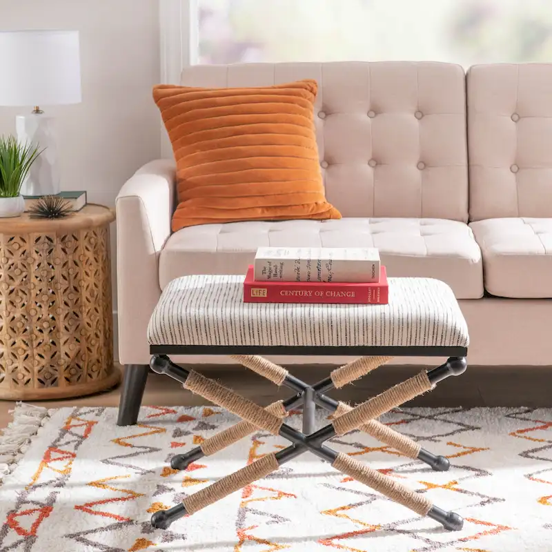 Ella Boho Campaign Accent Stool