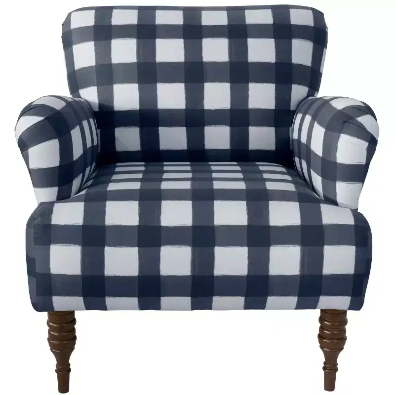 Upholstered Accent Chair with Arms - Patterned Fabric