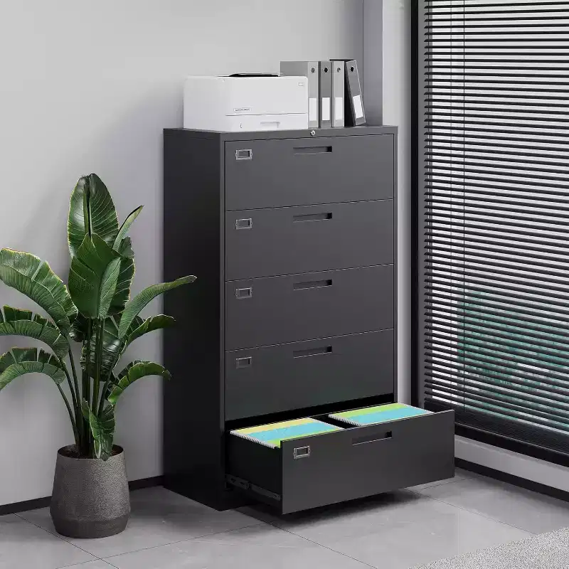 BALHAM TRADE-Metal Lateral File Cabinets with Lock 5 Drawer for Home Office Hanging Files Letter