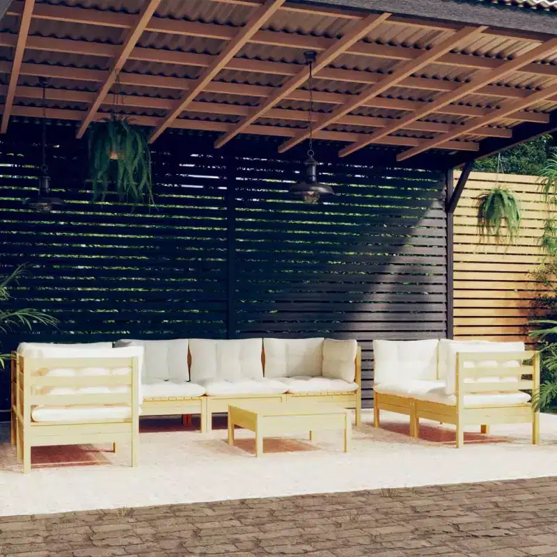 vidaXL Modular Garden Lounge Set with Cushions