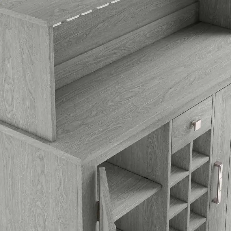 47 in. Farm Style Wood Buffet Bar Cabinet