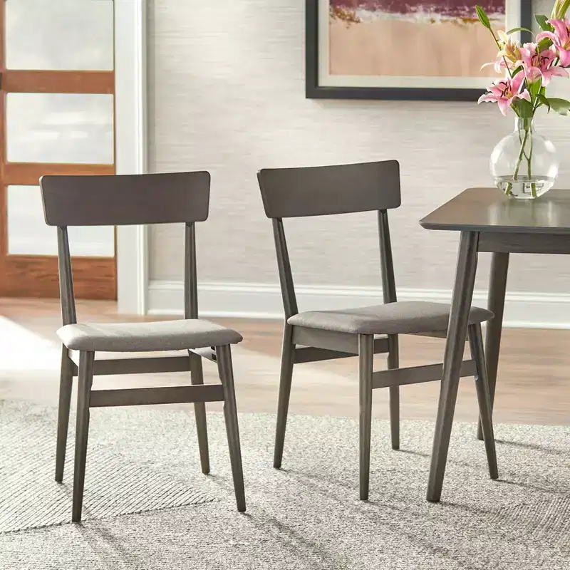 Lifestorey Set of 2 Newington Mid-Century Dining Chairs